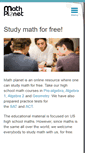 Mobile Screenshot of mathplanet.com